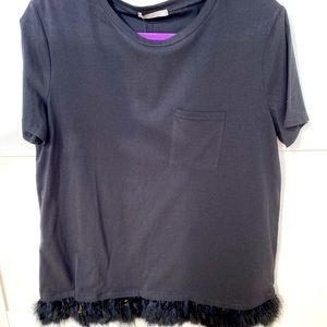 ZARA Feather detail T-shirt